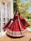 Nsr 895 Pure Fendy Silk With Embroidery Sequence Work Gown With Pant Dupatta